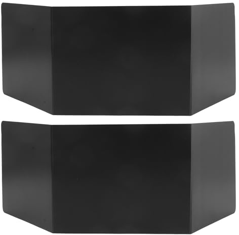 INOOMP Panneau de Confidentialité Bureau en PP Noir 2 Pièces, Séparateur Multifonction à Trois Faces pour Bureaux D'étude et Salles de Classe, Isolation pour Étudiants et Enseignants
