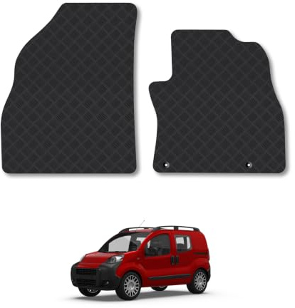 Fiat Fiorino (2008-2017) 3mm Rubber Car Mats | Tailored Fit Durable Floor Mats Full Coverage Protection Waterproof Accessories Easy Clean Anti Slip Made in the UK