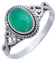mantraroma Ring Silber Damen grünen Onyx Edelstein grün ausgefallen verspielt