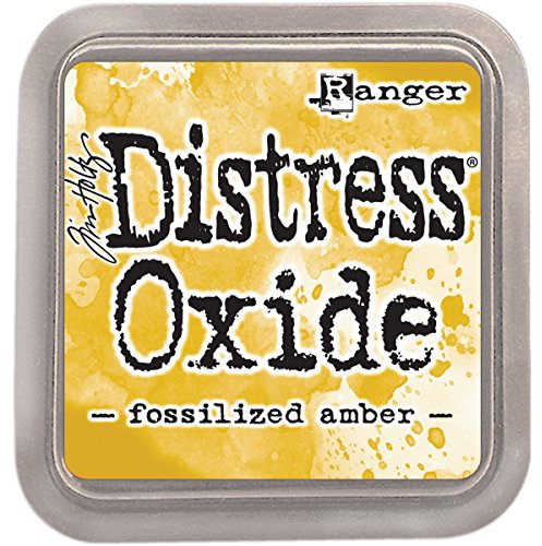 Ranger Distress Oxide Ink Pad Stempelkissen Fossilized Amber, 7.6 x 7.6 x 1.9 cm, Gelb