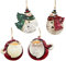 BESTOYARD Weihnachtsbaum Anhänger Vintage Eisen Mollige Schneemann Weihnachtsmann Figuren Weihnachten Hängede Deko 4 Stück(Zufälliger Stil)
