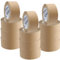 9Cube 12 Kraft Paper Packing Tape 50mm x 50M – Eco Friendly Brown Parcel Tape for Boxes – Strong Adhesive & Recyclable – Silent & Easy Tear Packaging Tape for Shipping, Moving, Storage