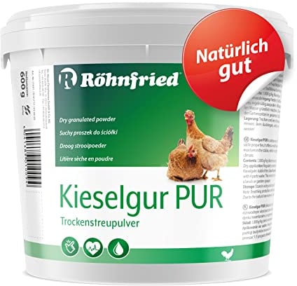 Röhnfried - Kieselgur PUR (600 g) - Naturreine Kieselerde in Pulver-Form - für ihren Hühnerstall, Kaninchenstall, Garten & Haus - gut bei Kaninchen, Hühnern & Geflügel einsetzbar