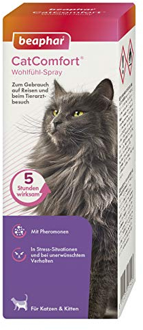 beaphar CatComfort Wohlfühl-Spray, Beruhigungsmittel für Katzen mit Pheromonen, 60 ml