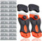 QitinDasen 2Pcs Premium 1.5 Rasoio Lama Raschietto, Raschietto Vetroceramica con 20Pcs Lama di Acciaio, per la Rimozione di Colla, Vernice, Decalcomanie, Tinta