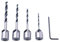 ANCLLO Woodworking Countersink Chamfer Drill Bit Three Pointed High Speed Steel Drill Bits Set, 4 In 1