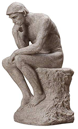 Denker Auguste Rodin statuen und skulpturen, Sandstein Skulptur Kunst dekoartikel Wohnzimmer,Office - Geschenk,11 x 14 x 26 cm