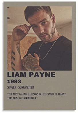 Shenywell Leinwand Bedrucken Liam Payne Poster, dekoratives Gemälde,Wohnzimmer, Poster, Schlafzimmer, Gemälde 60x80cm Kein Rahmen
