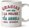 MUGFFINS Tazas para TÍA ABUELA - En Español - Gracias por ser el mejor - 11 oz / 330 ml - Regalo original y divertido