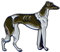 GBJUK Metall-Brosche mit Windhund-Motiv, Emaille, Silber, Schmetterlingsverschluss auf der Rückseite