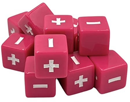 Dice4friends DIC37410 Würfelset: Fate/Fudge Pink (12) Würfel
