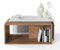 PLATAN ROOM Couchtisch Kaffeetisch 2er Set 90x48x40 cm, moderner Wohnzimmertisch, Sofatisch mit Stauraum, Satztisch (Weiß/Eiche)