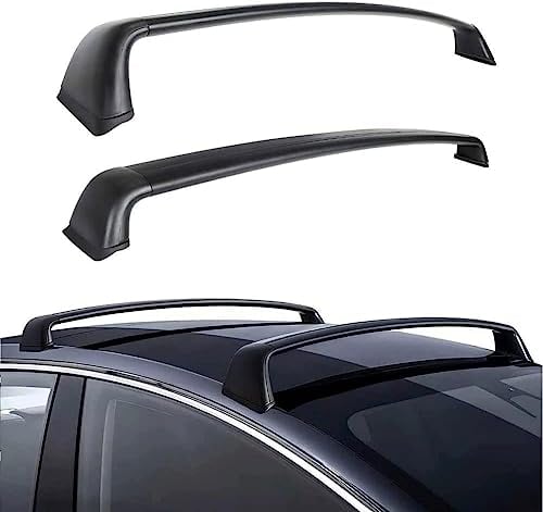WOLWES Auto DachträGer für Tesla Model 3 2017 2018 2019 2021 2022, DachgepäCkträGer Querstange Aluminium FrachtgepäCkträGer Dachreling AbschließBar DachträGer ZubehöR