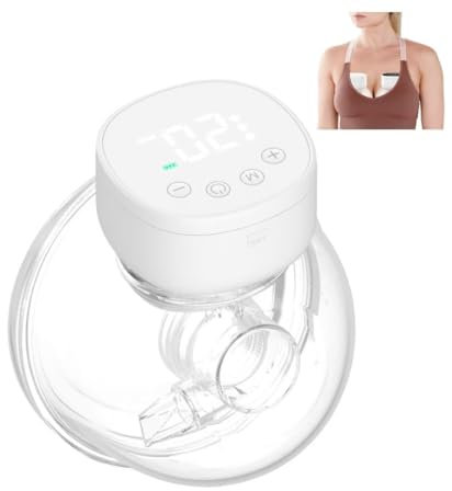 Wearable Breast Pump, Hands Free Electric Auto Breast Pump for Breastfeeding, with 3 Modes, 9 Levels, LED Display,Low Noise,Wireless, USB Rechargeable,Portable Milk Pump for Pregnant Women,Mother,1PCS