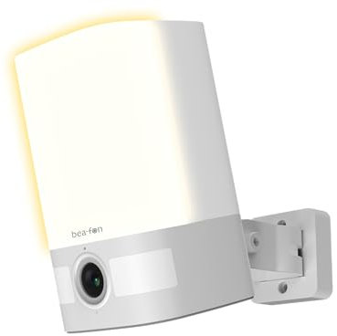 beafon, Smart Home, Safer 4L, schwenkbare akku Überwachungskamera für den Außenbereich mit LED Licht, 3MP Super HD Kamera, IP65 Schutz gegen Strahlwasser und Staubdicht, weiß, Netzwerk 2,4G, WiFi