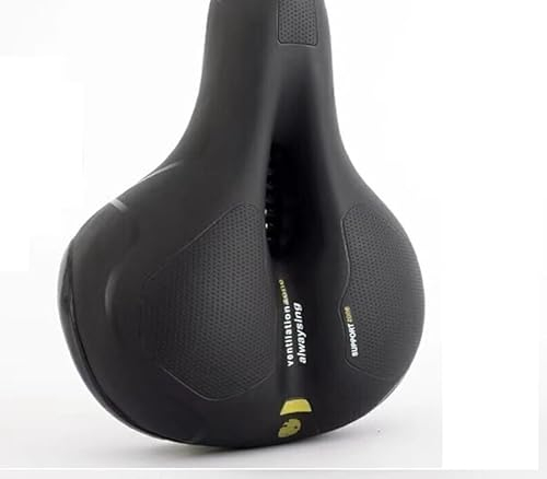 Trintion Bequemer Fahrradsattel für Herren Damen Extra Breiter Gel-Fahrradsattel - Ergonomischer Gelsattel als Universal Ersatz für Cityräder Rennräder MTBs Mountainbikes E-Bikes Heimtrainer Gelb