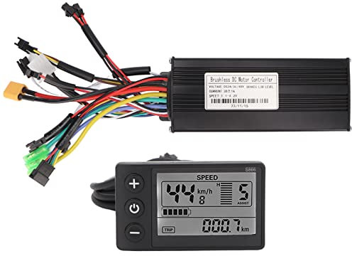 Topyond E Controller,Fahrrad-Controller-LCD-Display, DC 24 V 36 V 48 V 30 A 750W 1000w Sinuswellen-Controller S866 LCD-Display Elektrofahrrad-Motor Brushless Controller-Kit Für Fahrrad-Elektroroller