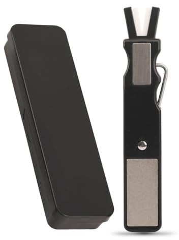 MiOYOOW Schlittschuhschärfer, Schlittschuh Schärfwerkzeug, Hockeyklingenkanten Keramikstab Schleifwerkzeug Kugelmesser Skate Sharpener Schleifstein Schleifwerkzeug für Hockey Schlittschuhe