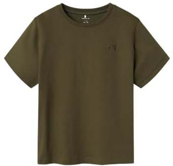 Name IT Jungen Nkmgreg Nreg Top Noos T-Shirt, Olive Night, 116 EU
