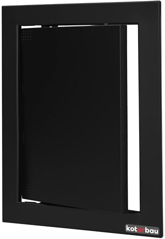KOTARBAU® Revisionstür 15x20 cm Revisionsklappe Trockenbau Schwarz Kunststoff Wartungsklappe Revisionsdeckel Serviceklappe Revitür Reinigungsklappe