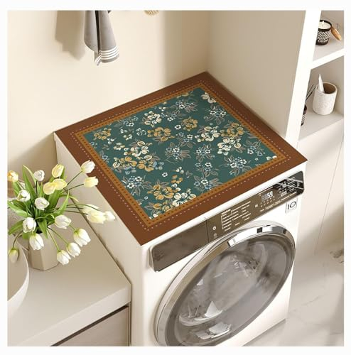 FUELIX Washer and Dryer Top Protector, Tumble Dryer Cover, Anti Slip Washing Machine Top Cover, Wear-Resistant, Dust and Dirt-Resistant,For Fridge,Bedside Table,Coffee Table C,50 * 60cm