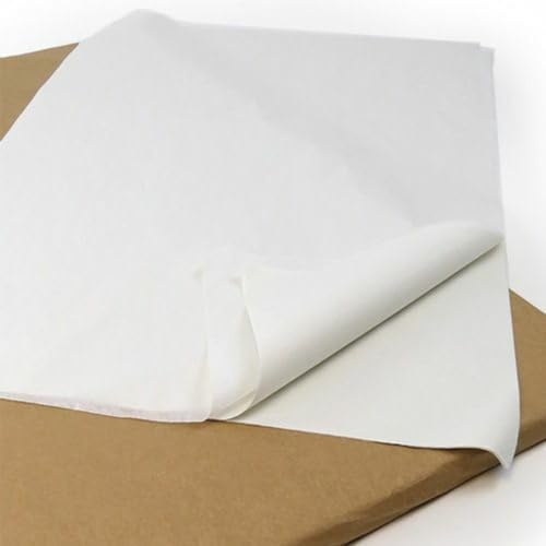 250 Acid Free White Tissue Paper 20 x 30 inches for Art Collection, & Gift Wrapping - Acid Free Sheets for Packaging - 500x750mm 18 GSM Packing Tissue Paper
