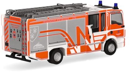 Herpa LKW Modell Man TGM CC Ziegler Z-Cab Feuerwehr Wiesbaden (Hessen/Wiesbaden), Miniatur im Maßstab 1:87, Sammlerstück, Made in Germany, Kunststoff