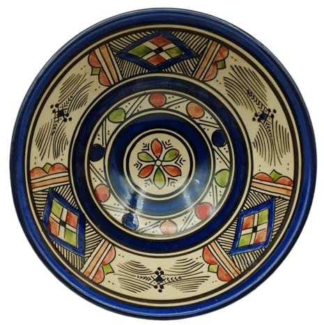 La Maison Unique Ciotola Piatto Salse Zuppa Etnica Marocco Marocchina Ceramica Terracotta Diam. 20 cm 0804240905