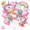 TZQFROCE Einhorn Luftballons 5 Jahre Einhorn Ballons Geburtstag 3D Einhorn Geburtstagsdeko Mädchen Regenbogen Deko Kindergeburtstag für Mädchen Geburtstags Festival