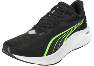 PUMA Electrify Nitro 4, Zapatillas para Correr de Carretera Hombre, Black-Yellow Alert-Feather Gray, 39 EU