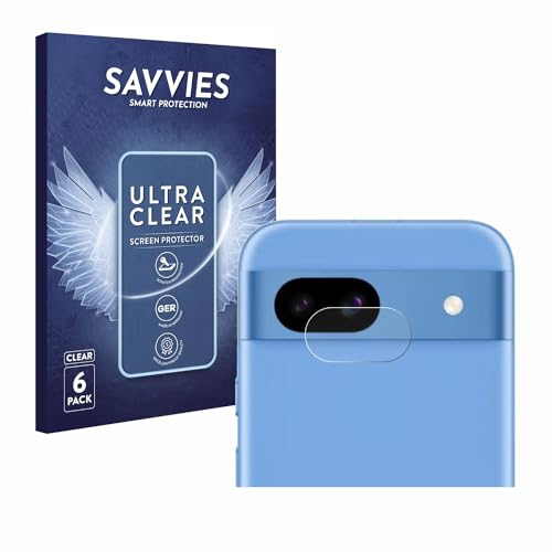 Savvies 6 Pack Screen Protector compatible with Google Pixel 8a (ONLY Camera Lens) Protection Film Clear