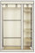 Bonnlo Kleiderschrank, Stoffschrank mit Kleiderstange und Ablagen Stabil, Stoffkleiderschrank für Schlafzimmer, 110 x 45 x 175 cm, geräumig, Faltbar, Beige