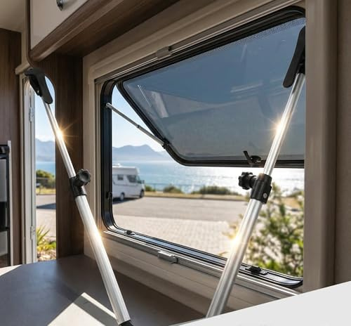 Asta di supporto per finestra camper due pezzi da 310 a 435 millimetri asta telescopica per finestra camper in lega di alluminio supporto finestra caravan per camper roulotte rimorchio e imbarcazione