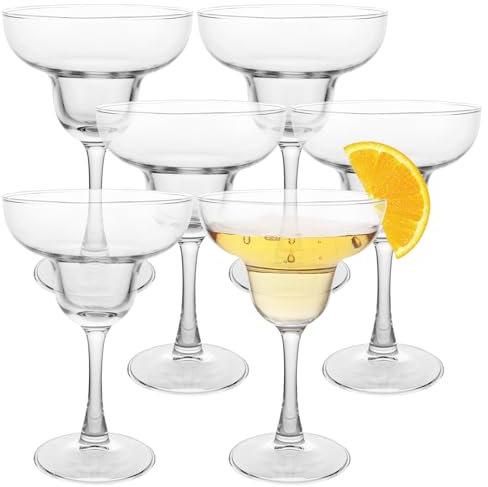 ZOFUN 6er-Set Margarita Gläser, 275ml Cocktailgläser Cocktail gläser, Margarita Glas für Partys, Zuhause, Barzubehör, Restaurant, Pub, Stiel, Glaswaren