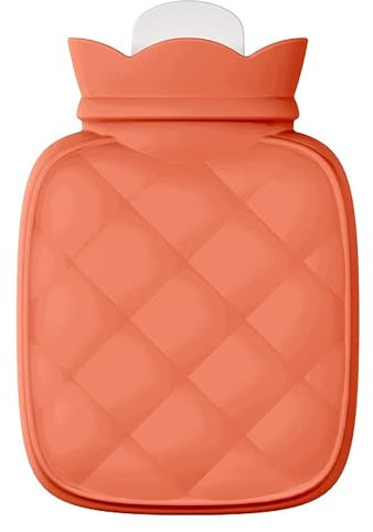 ZAFDZSW Bouillote, Sac d'eau Chaude en Silicone, Bouillotte à Injection d'eau, Chauffage au Micro-Ondes, pour Voyager et Optimiser la Douleur(Red)