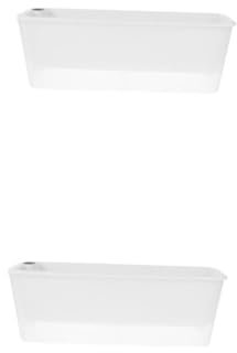 BESPORTBLE Caja De 2 Piezas Macetero Balcón Maceta Jardineras De Porche Jardineras De Plastico para Plantas De Exterior Jardinera Estrecha Jardineras De Ventana Aire Libre como