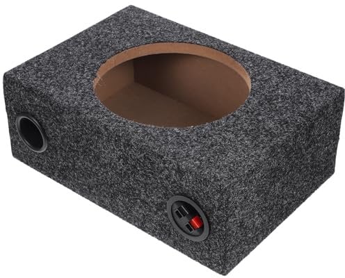 TOPPERFUN 8 Inch Car Subwoofer Enclosure Sealed Carpeted Box for Single Cab Car Audio Upgrade Diy Install