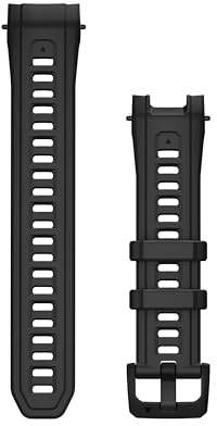 Garmin 22mm Instinct 3 watch band, Silicone, Black | Official Garmin watch band, fits instinct 3 only, ideal for daily wear, sports & daily wear, sweat resistant