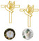 2 Stück Kommunion Tortendeko Kreuz Taube Gold Acryl Torte Deko,Cake Topper Kommunion, Tortendeko Taufe, für Hochzeit, Geburtstag, Weihnachten, Party & mehr, Kreuz