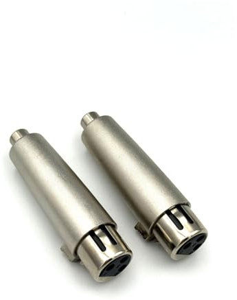 Qczhiwen Adattatore XLR a RCA, 3 pin femmina a RCA femmina, connettore audio premium per microfoni (confezione da 2)
