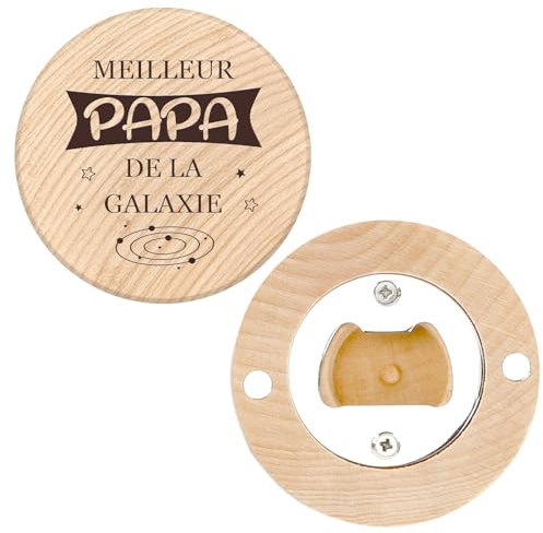 Cadeau Fete Des Peres Cadeau Papa Décapsuleur Original Bois Idée Cadeaux Noel Pere Beau-Père l'épouse Homme Cadeaux Anniversaire Retraite Naissance Mariage Fille Fils Enfants Épouses