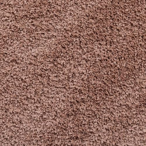 Teppichfliesen selbstliegend 50x50 cm Teppichboden Hochflor Velours | Rosa Altrosa, 1 Fliese