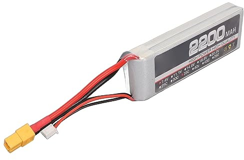 Fockety 2200mAh 2s Lipo AKKU, 7,4 V 35C High Power Lipo AKKU MIT XT60 STECKER ODER TECKER FUR RC Flugzug, Helikopter, Quadcopter, FPV Renndrohne, XH Balance Head, 4,1 X 1,4x0.6in. (XT60-Stecker)