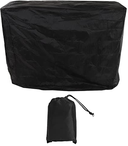 SparkFeng Pong Table Dust Cover, Table Tennis Cover with Drawstring, 190 Silver Coated Polyester Taffeta Outdoor Courtyard Cover for All Weather Protection (Schwarz)