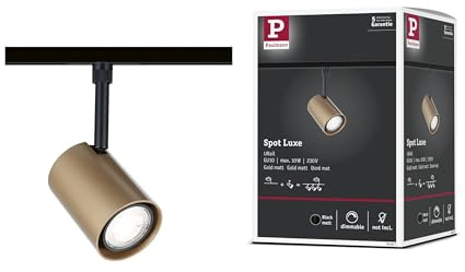 Paulmann URail Schienenspot Luxe GU10 max. 10W dimmbar 230V Gold matt, Schwarz matt 94917