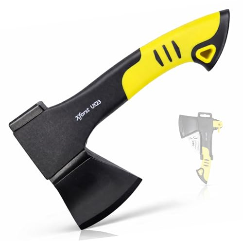 Axt/Beil/Freitzeitbeil/Outdoorbeil/inklusive Klingen-/Transportschutz mit Antihaftbeschichtung und Glasfaserstiel/Modell UX23 Länge 23cm