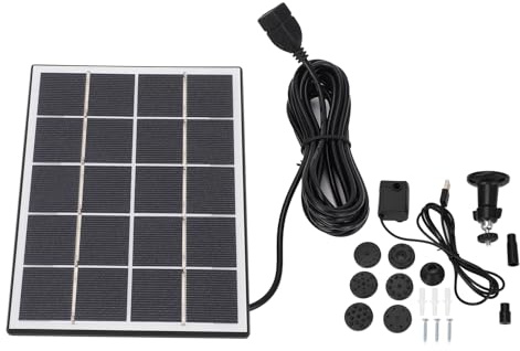 Solar Panel Water Pump Kit 4W 5V Easy to Assemble Solar Fountain Water Pump for Outdoor Garden