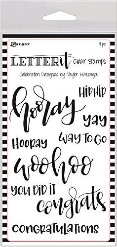 Ranger Celebration Clear Stamp Set, Synthetic Material, 19.9 x 10.9 x 0.4 cm