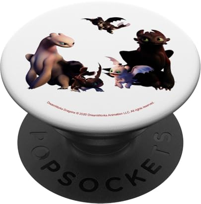 PopSocket : PopGrip Drachenzähmen Leicht Gemacht 3 Nachtwut Familie PopSockets mit austauschbarem PopGrip