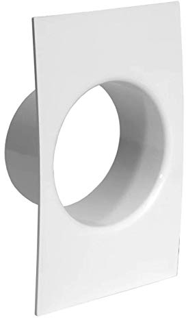 Brida de conector de conducto, brida de tubo recto de125mm plástico para sistema de ventilación de refrigeración de calefacción (rectángulo de 5 pulgadas)